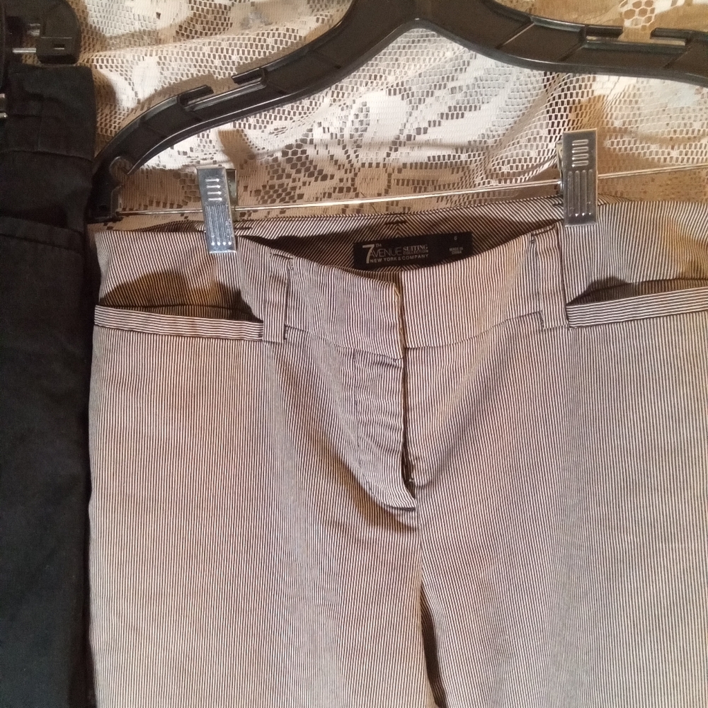 Ny&c 7th Avenue Pair of Suiting Collection Women's 6 Stretch Straight Leg Pts - Picture 2 of 3